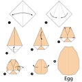 Step by step instructions how to make origami Egg.