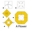 Step by step instructions how to make origami A Flower.