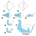 Step by step instructions how to make origami A Swan.