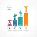 Step by step to success infographics illustration