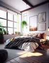 Brightly Lit Bedroom: Architectural Photography at its Finest