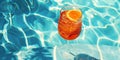 Step into a summer dream with this refreshing aperitif by the pool Royalty Free Stock Photo