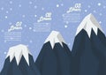 Step of three mountain peak infographic Royalty Free Stock Photo