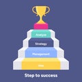 Step to Success Pyramid Chart vector infographic Royalty Free Stock Photo