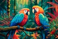 Jungle Oasis: Interactive Parrot Art for Nature Lovers