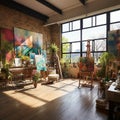 Vibrant Artists Loft: A Colorful Haven of Creativity