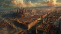 Majestic Madrid: Renaissance Cityscape of 17th-Century Spanish Capital