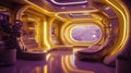 Yellow & Purple Award-Winning Futuristic Interior Desig