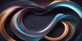 Abstract 3D Poster Satin Shiny Glowing Changing Colors. Color Changing Satin Waves. Digital AI