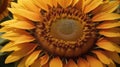 beautiful warm sunflower close Royalty Free Stock Photo