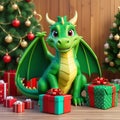 Enchanting Yuletide Dragon: A Merry Christmas Tale