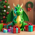 Enchanting Yuletide Dragon: A Merry Christmas Tale