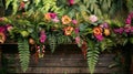 Step into a whimsical world of woodland magic with this intricately decorated wooden podium. Adorned with delicate ferns