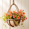 Rustic hanging planter inspired by the Wild Wild West Royalty Free Stock Photo