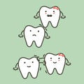 Step of wisdom tooth, before and after