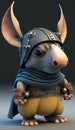 Aardvark Cute Animal Warrior 3D Game Model | Generative AI