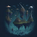 Dreams Unleashed: A Surreal Dreamscape of Floating Islands and Enigmatic Creatures