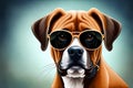 Stylish Dog in Shades , Unleashing the Trendy Side of Dog Fashion , When Dogs Rock Sunglasses with Attitude