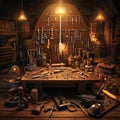 Forged Elegance: Masterful Artisan Tools Royalty Free Stock Photo