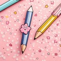 Adorable Kawaii Dual-Ended Pencils - Playful Harmony