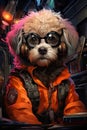 Futuristic Pondering: Cyberpunk Bichon Frise