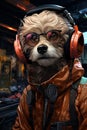 Futuristic Pondering: Cyberpunk Bichon Frise