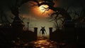 The Enchanted Door: Unleashing the Werewolf on Halloween Night. Generative AI