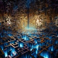 Shimmering Metallic Labyrinth