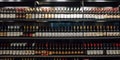 Wine Cellar Shelves Filled with Exquisite Bottles