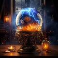 Mystical Crystal Ball in Enchanting Art Style