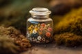 Tiny Botanical Oasis, A Miniature Garden in a Jar