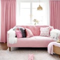 Unleash Your Style: Pink Themed Room with Contemporary Minimalist Design