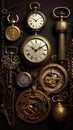 A Steampunk inspired Wallpaper of Intricate Clockwork