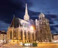 Stephan cathedral in Vienna at twilight Royalty Free Stock Photo