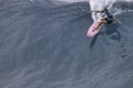 Stephanie Gilmore competing at the2019 Women`s World Surf Championship Royalty Free Stock Photo