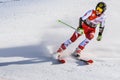 Stephanie Resch of Austria in the finish area after the second run of the giant slalom Royalty Free Stock Photo