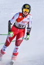 Stephanie Resch of Austria in the finish area after the second run of the giant slalom Royalty Free Stock Photo