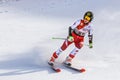 Stephanie Resch of Austria in the finish area after the second run of the giant slalom Royalty Free Stock Photo