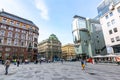 Stephansplatz square and Graben street in center of Vienna, Austria Royalty Free Stock Photo