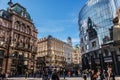 Stephansplatz Square with Historic Buildings Facades Royalty Free Stock Photo