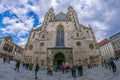 Stephansplatz, a square located in the city center, with Stephansdom, the cathedral. Vienna, Austria