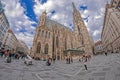 Stephansplatz, a square located in the city center, with Stephansdom, the cathedral. Vienna, Austria