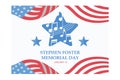 Stephen Foster memorial day card or background, Royalty Free Stock Photo