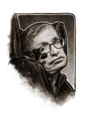 Stephen Hawking portrait illustration image