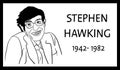Stephen Hawking portrait sketch drawing Royalty Free Stock Photo