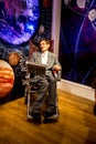 Stephen Hawking wax figure in Madame Tussaud museum in London Royalty Free Stock Photo