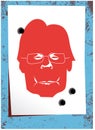 Stephen King. American author of horror, vector illustrations