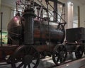 Stephenson`s Rocket Locomotive, 1829 in the Science Museum