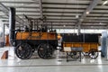 Stephenson's Locomotion No. 1 on display in the Locomotion museum in Shildon, County Durham, UK