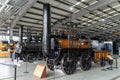 Stephenson's Locomotion No. 1 on display in the Locomotion museum in Shildon, County Durham, UK